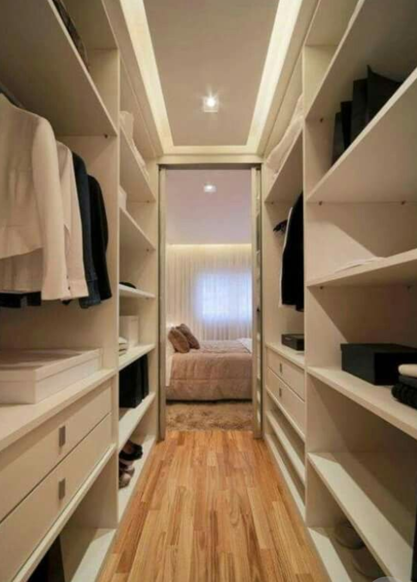 П-образная гардеробная комната в спальню Южно-Сахалинск