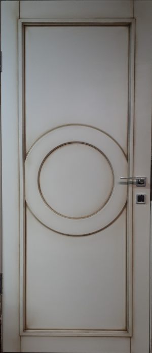 Межкомнатная дверь в профиле массив (эмаль с патиной) Южно-Сахалинск