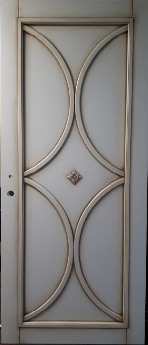 Межкомнатная дверь в профиле массив (эмаль с патиной) Южно-Сахалинск