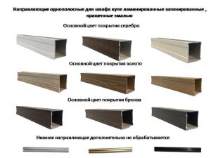 Направляющие однопосные для шкафа купе ламинированные, шпонированные, крашенные эмалью Южно-Сахалинск