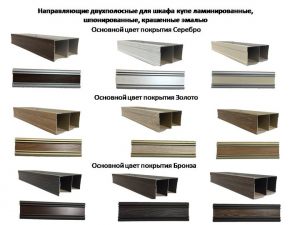 Направляющие двухполосные для шкафа купе ламинированные, шпонированные, крашенные эмалью Южно-Сахалинск